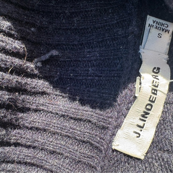 J. Lindeberg Blue Cardigan Sweater with Zipper - Picture 4 of 5